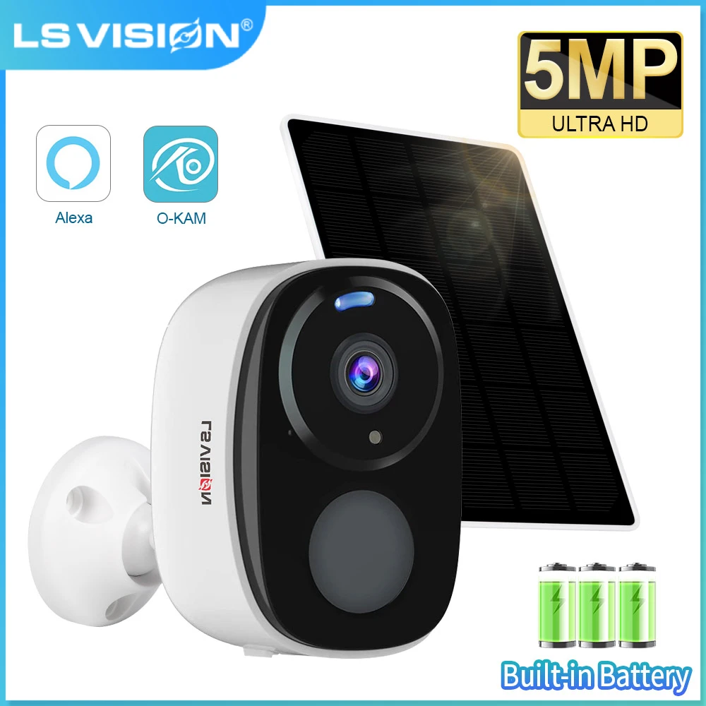 LS VISION 5MP Solar WiFi Security Camera